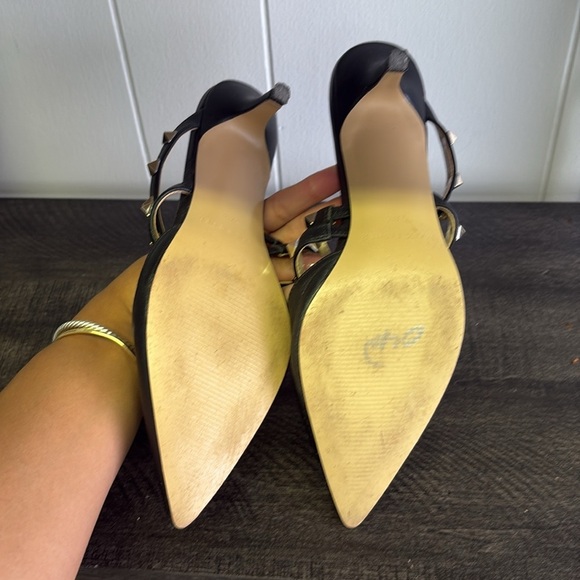 Marc Fisher Black Studded Mules - Picture 5 of 5